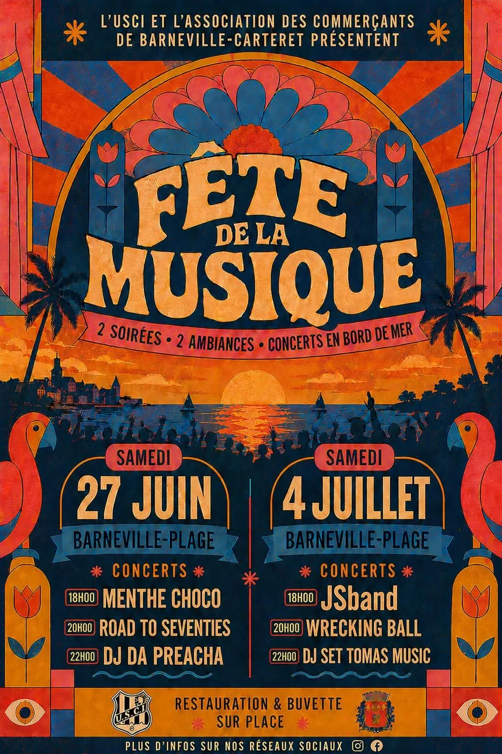Soirées concerts en bord de mer à Barneville-Carteret